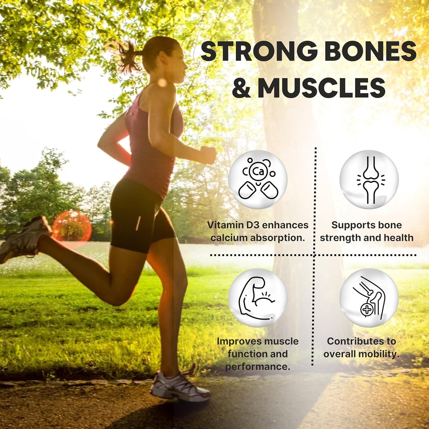 Kestox Vegan Vitamin D3 + K2 (MK7) | Vitamin D3 Supplement Veg D3 Lichen for Immunity & Bone Health Booster